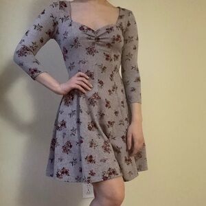 Floral Gray Dress